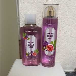 Bath & Body Works Brown Sugar & Fig Body Wash & Mist - Purple